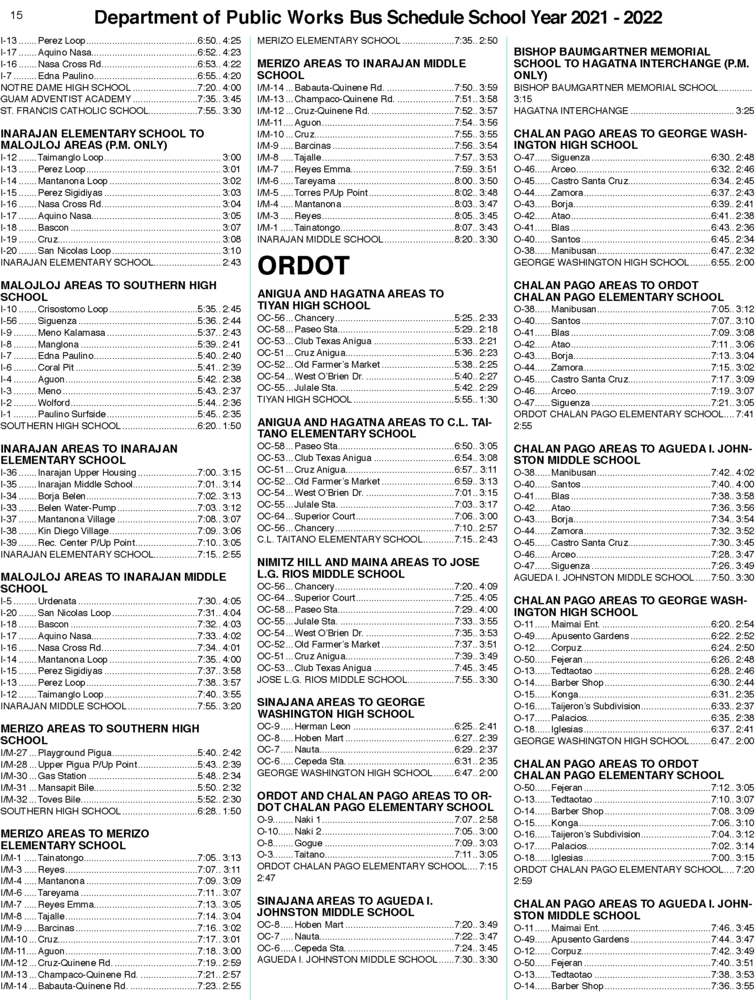 Bus Schedule 11