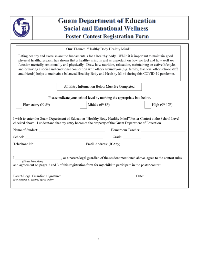 Registration form